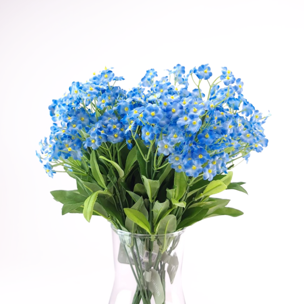 30cm Artificial Blue Forget-Me-Not Sprays for Faux Floristry Crafts