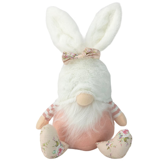 Gorgeous Pink Spring Bunny Floral Gonk with Ears | 35cm Tall | Easter Home Décor