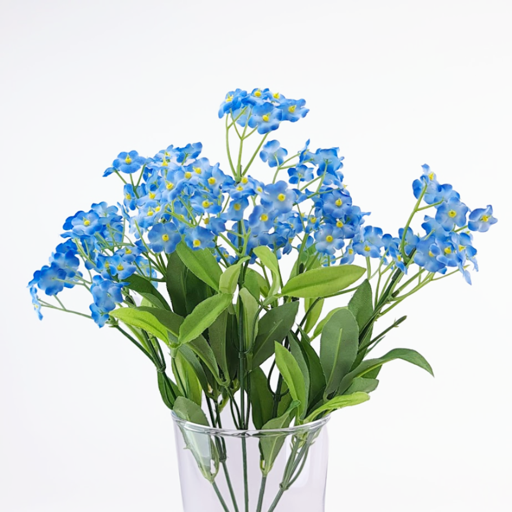 30cm Artificial Blue Forget-Me-Not Sprays for Faux Floristry Crafts