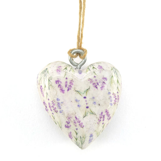 Lavender Heart Wooden Hanging Ornament | 5cml | Mini Gift | Cracker Filler